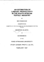 An estimation of labour productivity in the South African textile industry