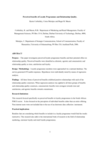 Perceived benefits of loyalty programmes and relationship quality