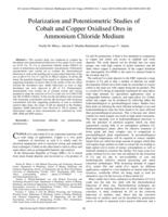 Polarization and potentiometric studies of cobalt and copper oxidised ores in ammonium chloride medium