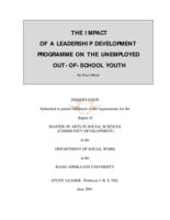 The impact of a leadership development programme on the unemployed out-of-school youth