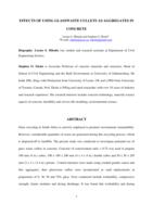 Effects of using glasswaste cullets as aggregates in concrete