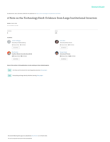 A note on the technology herd : evidence from large institutional investors