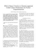 Effect of space velocity on alumina supported cobalt catalyst performance for fischer-tropsch reaction