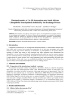 Thermodynamics of Cu (II) adsorption onto South African clinoptilolite from synthetic solution by ion exchange process.