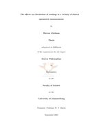 The effects on calculations of reading in a vicinity of clinical optometric measurements