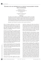 Gender and age differences in conflict management within small businesses.