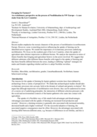 Foraging for Farmers? An evolutionary perspective on the process of Neolithisation in NW Europe – a case study from the Low Countries