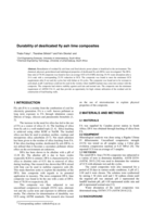 Durability of desilicated fly ash lime composites