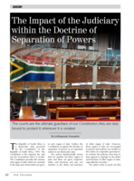 The impact of the judiciary within the doctrine of separation of powers