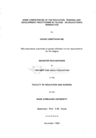 Some competencies of the education, training and development practitioner in Telkom : an educational perspective
