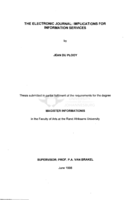 The electronic journal : implications for information services