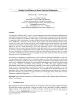 Making great places in slums/ informal settlements