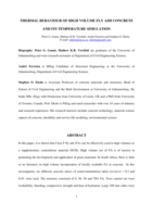 Thermal behaviour of high volume fly ash concrete and its temperature simulation