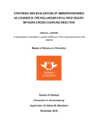 Synthesis and evaluation of aminophosphines as ligands in the palladium-catalysed Suzuki-Miyaura cross-coupling reaction