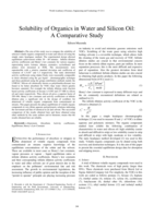 Solubility of organics in water and silicon oil: a comparative study