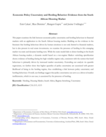 Economic policy uncertainty and herding behaviour : evidence from the South African housing market
