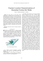 Fracture location characterizations of dissimilar friction stir welds.