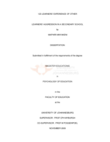 Learners' experience of other learners' aggression in a secondary school