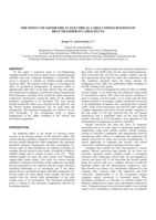 The effect of geometrical electrical cable configurations on heat transfer in cable ducts
