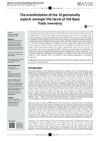 The manifestation of the 10 personality aspects amongst the facets of the Basic Traits Inventory