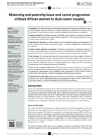 Maternity and paternity leave and career progression of black African women in dual-career couples