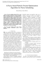 A fuzzy-based particle swarm optimization algorithm for nurse scheduling