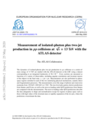 Measurement of isolated-photon plus two-jet production in pp collisions at √s = 13 TeV with the ATLAS detector