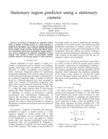 Stationary region predictor using a stationary camera