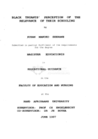 Black truants' perception of the relevance of their schooling
