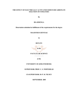 The effect of electrically activated sodium bicarbonate solution on tomatoes.