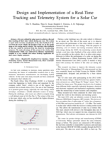 Design and implementation of a real-time tracking and telemetry system for a solar car