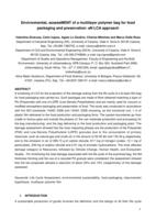Environmental assessment of a multilayer polymer bag for food packaging and preservation : an LCA approach