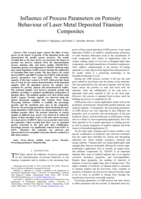 Influence of process parameters on porosity behaviour of laser metal deposited titanium composites