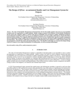 The design of QTrac: an automated quality and cost management system for projects