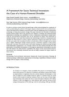 A framework for socio-technical innovation: the case of a human-powered shredder