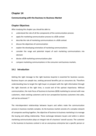 Communicating with the Business to Business Market