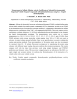 Measurement of infinite dilution activity coefficients of selected environmentally important volatile organic compounds in polydimethylsiloxane using gas – liquid chromatography