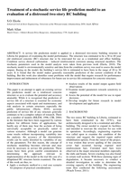 Treatment of a stochastic service life prediction model to an evaluation of a distressed two-story RC building