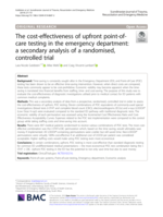 The cost-effectiveness of upfront point-ofcare testing in the emergency department : a secondary analysis of a randomised, controlled trial