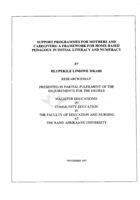 Support programmes for mothers and caregivers: a framework for home-based pedagogy in initial literacy and numeracy
