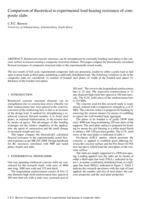 Comparison of theoretical to experimental load bearing resistance of com-posite slabs