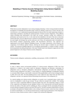 Modelling of thermo-acoustic refrigerators using general algebraic modelling system