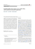 Fossil hyaenidae from cooper’s cave, South Africa, and the palaeoenvironmental implications