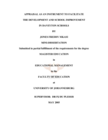 Appraisal as an instrument to facilitate the development and school improvement in Daveyton schools.