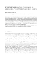 Effects of modification techniques on mechanical properties of Al-Si cast alloys
