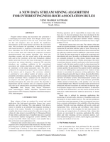 A new data stream mining algorithm for interestingness-rich association rules