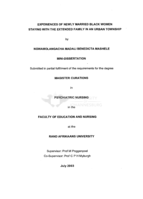 Experiences of newly married black women staying with the extended family in an urban township