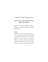 Proverbs in R. N. Phume’s Bohloko ba Maikutlo