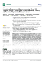 Prioritising Organisational Factors Impacting Cloud ERP Adoption and the Critical Issues Related to Security, Usability, and Vendors: A Systematic Literature Review