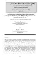 Technologies, technological skills and curriculum needs for South African public TVET college students for relevance in the 4IR era